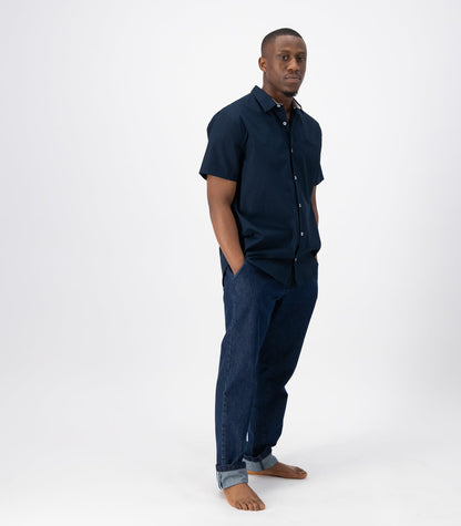 Bhumi Organic Cotton - Men's Short Sleeve Shirt - Navy