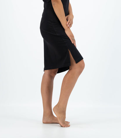 Bhumi Organic Cotton - Long Singlet Dress - Black