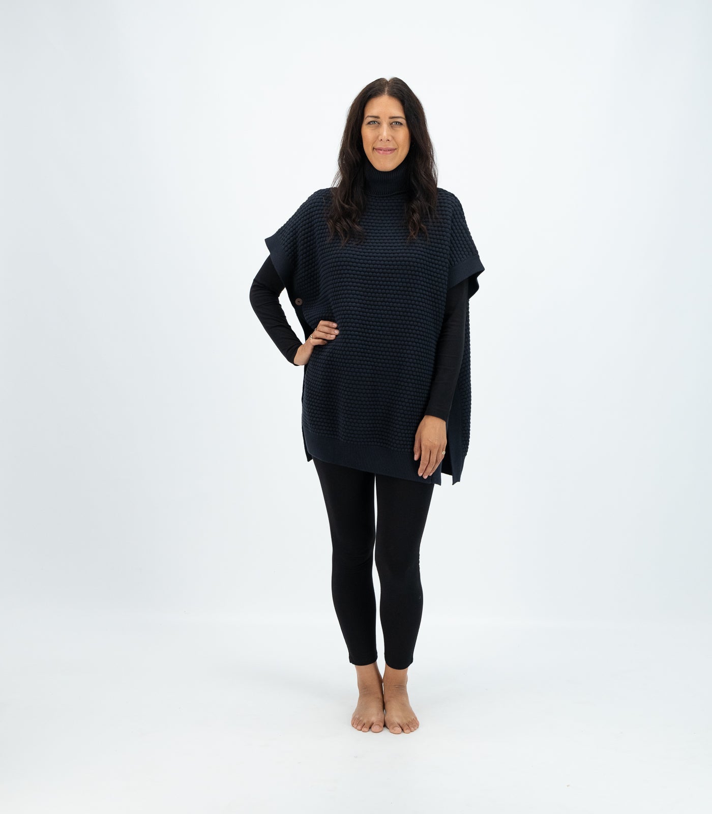 Bhumi Organic Cotton - Poncho - Charcoal