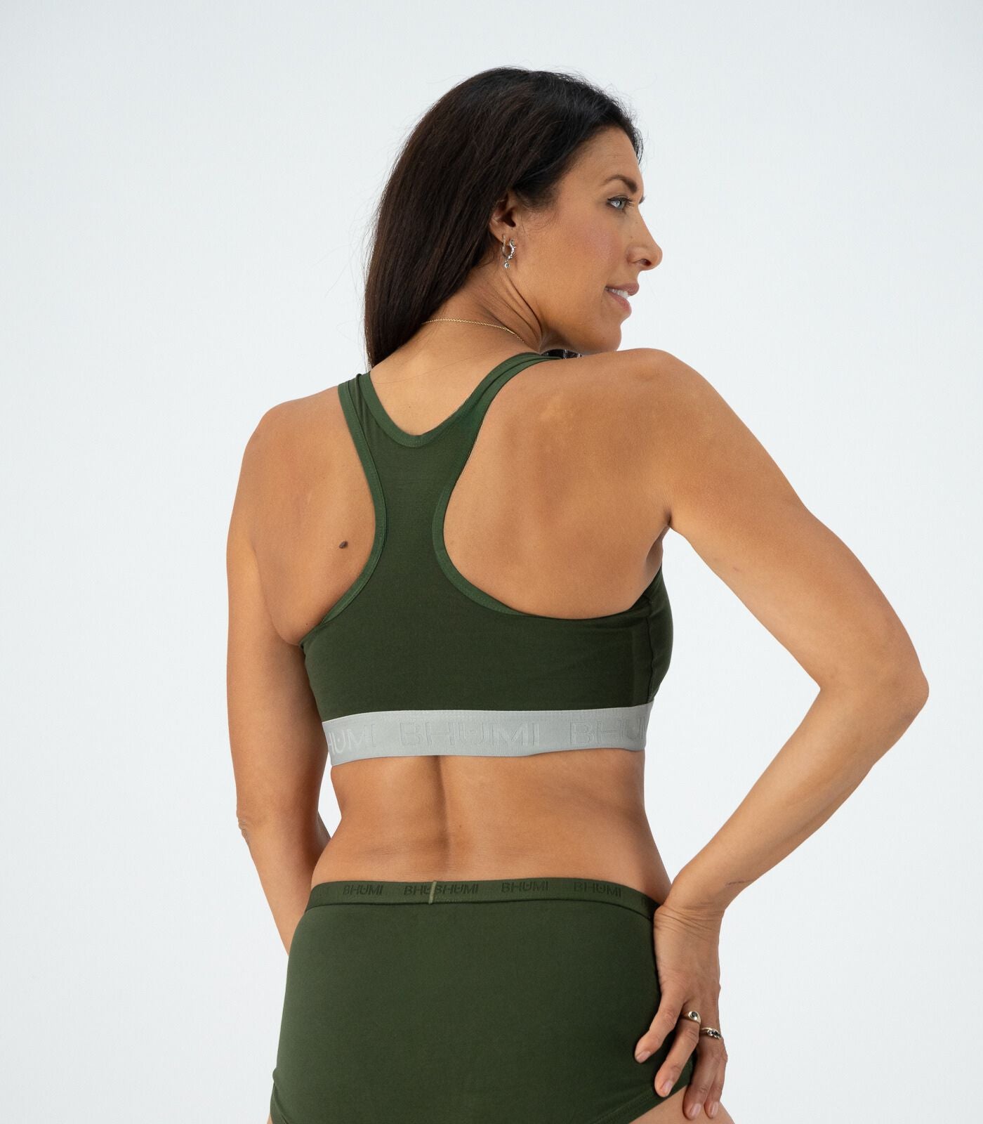 Bhumi Organic Cotton - Crop Top - Kombu Green