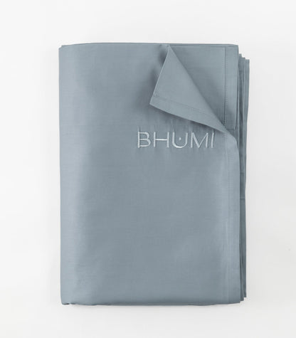 Bhumi Organic Cotton - Flat - Sateen Sheet - Powder Blue