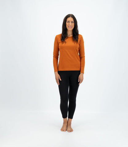 Bhumi Organic Cotton - Basic Long Sleeve Top - Cinnamon