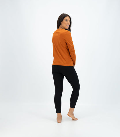 Bhumi Organic Cotton - Basic Long Sleeve Top - Cinnamon