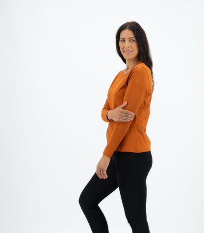 Bhumi Organic Cotton - Basic Long Sleeve Top - Cinnamon