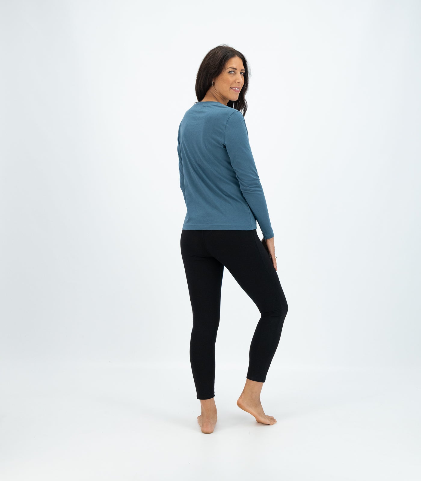 Bhumi Organic Cotton - Basic Long Sleeve Top - Indian Teal