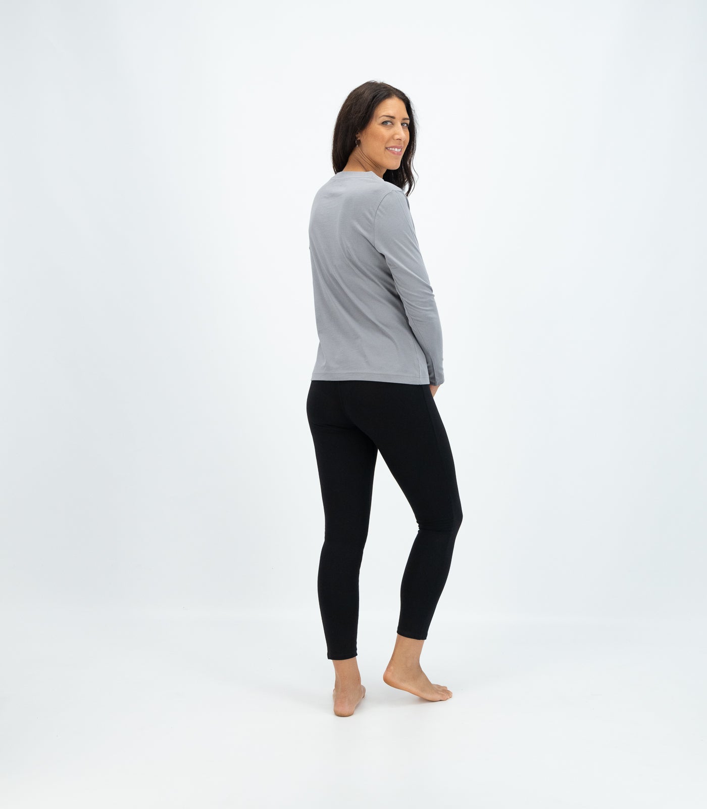 Bhumi Organic Cotton - Basic Long Sleeve Top - Titanium