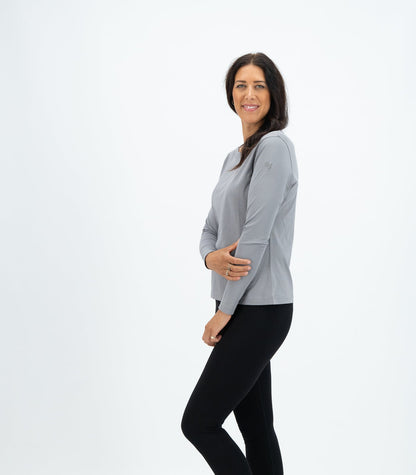 Bhumi Organic Cotton - Basic Long Sleeve Top - Titanium