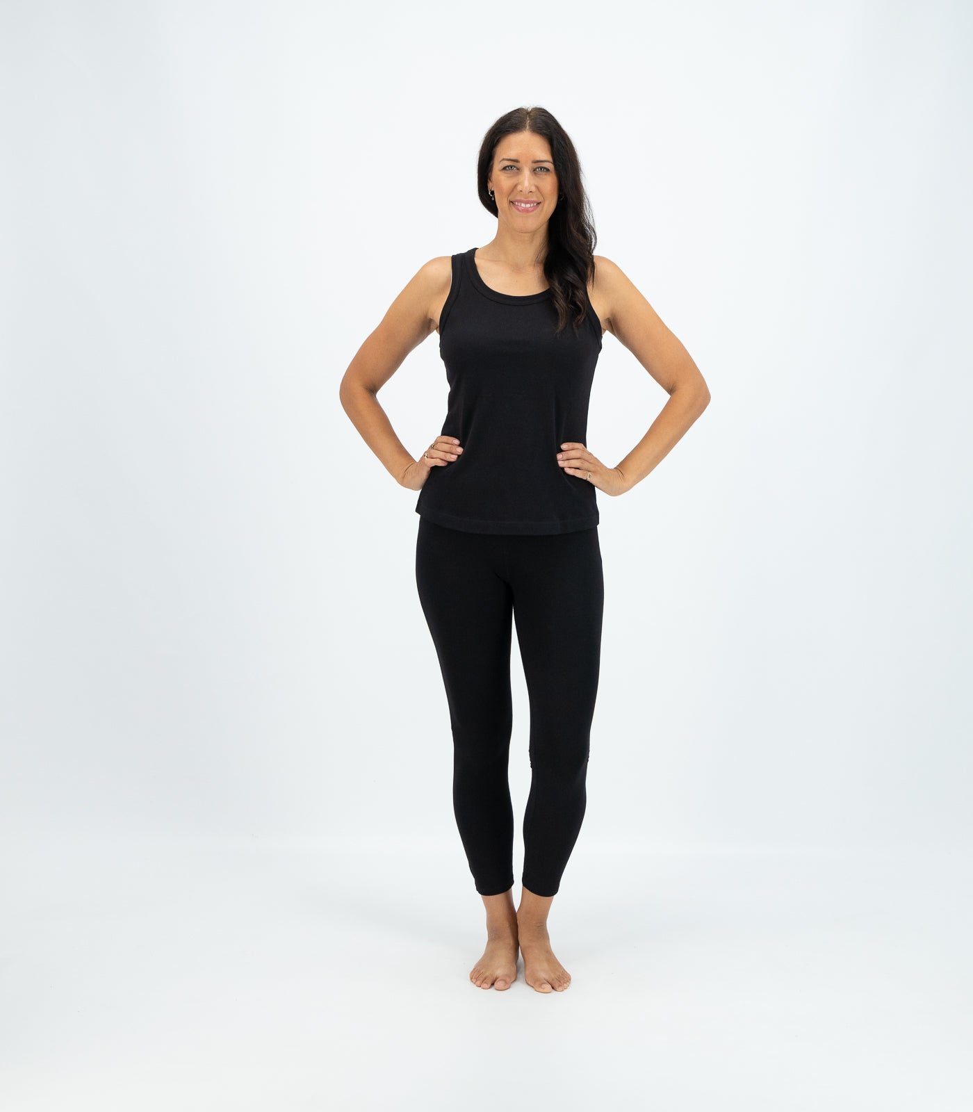 Bhumi Organic Cotton - Singlet Top -  Black