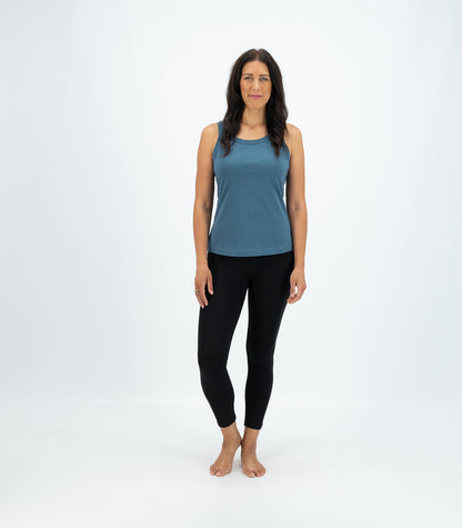 Bhumi Organic Cotton - Singlet Top -  Indian Teal