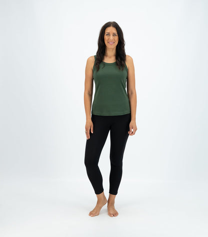 Bhumi Organic Cotton - Everyday Singlet - Kombu Green