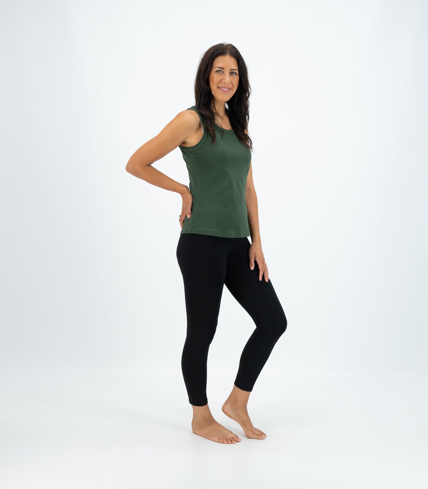 Bhumi Organic Cotton - Everyday Singlet - Kombu Green