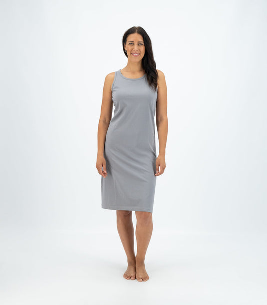 Bhumi Organic Cotton - Long Singlet Dress - Titanium