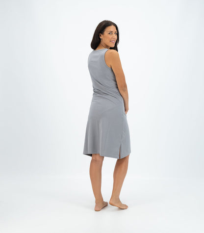 Bhumi Organic Cotton - Long Singlet Dress - Titanium