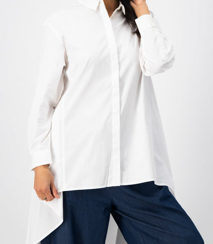 Bhumi Organic Cotton - Long Shirt - White