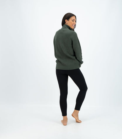 Bhumi Organic Cotton - Zip Sweater - Olive