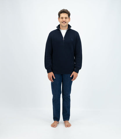 Bhumi Organic Cotton - Zip Sweater - Navy