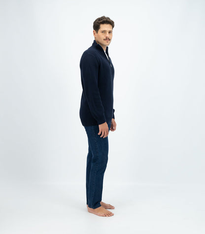 Bhumi Organic Cotton - Zip Sweater - Navy